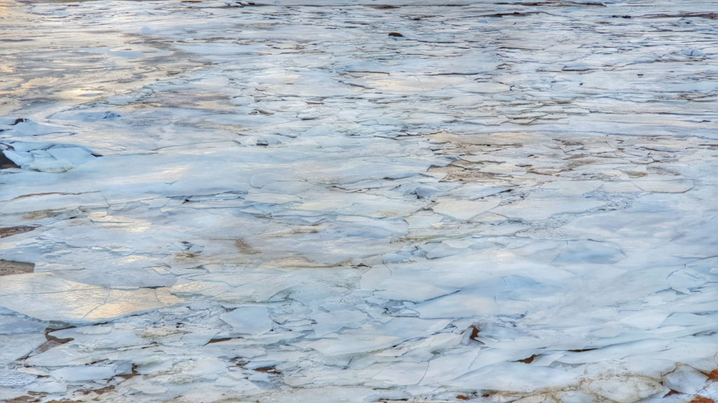 Frozen river near Komagvær