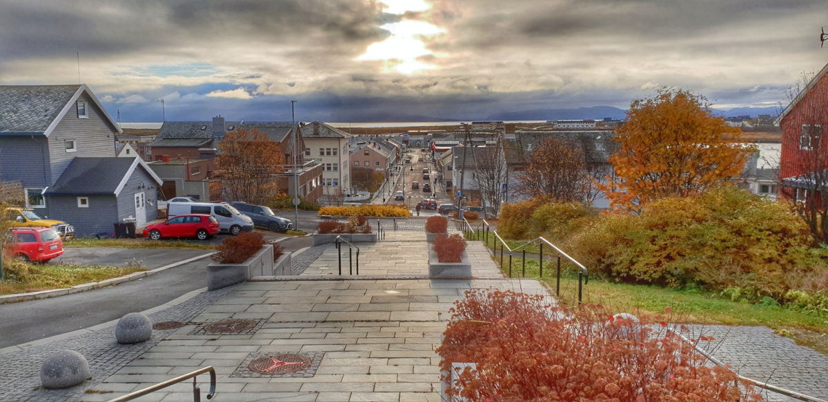 Vadsø's city centre in autumn
