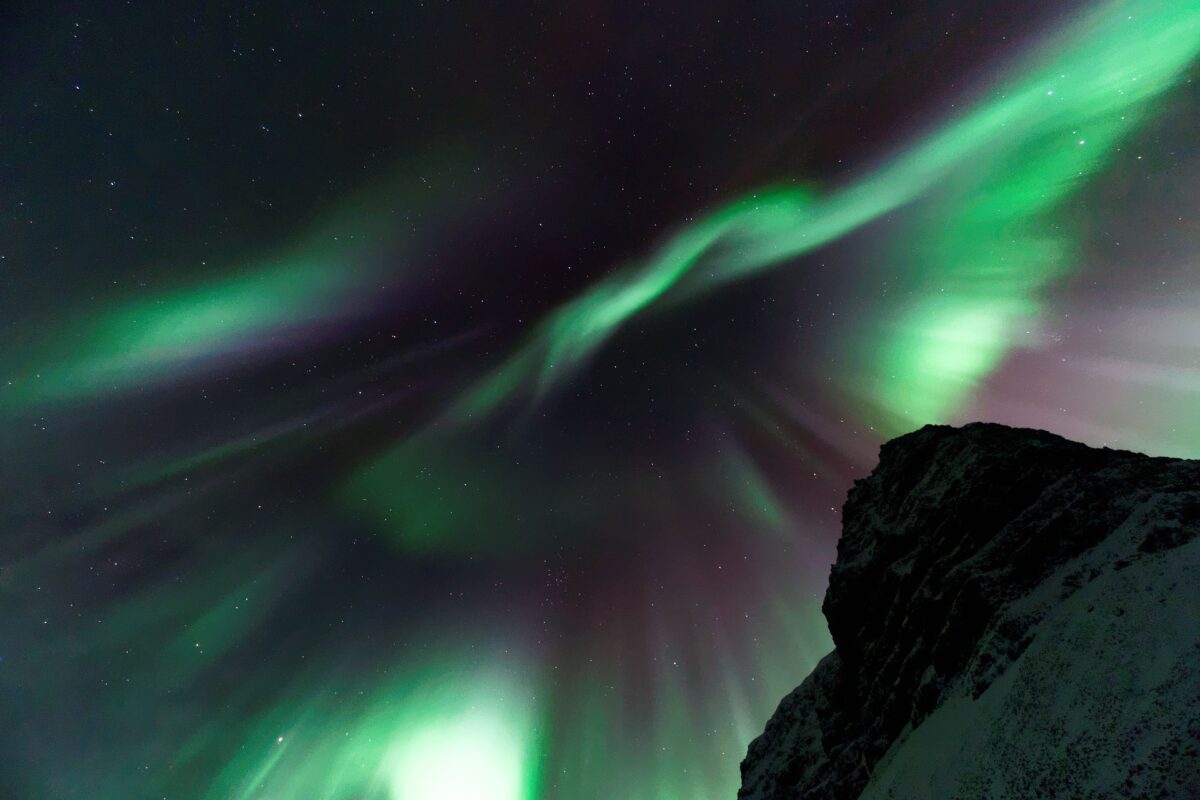 Northern Lights in the Arctic Night Sky