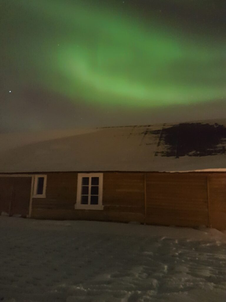 Northern Lights over the Vadsø seaport