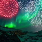 Northern Lights and fireworks to celebrate the New Year
