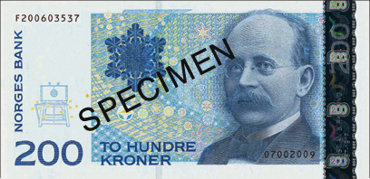 Norwegian currency verso